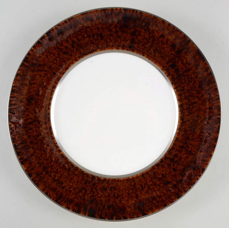 Tortoise (Platinum Trim) Service Plate (Charger) by Jaune de Chrome-1