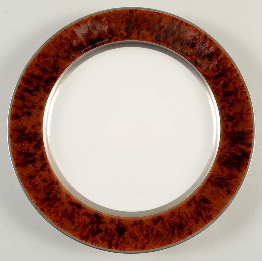 Tortoise (Platinum Trim) Salad/Dessert Plate by Jaune de Chrome-1