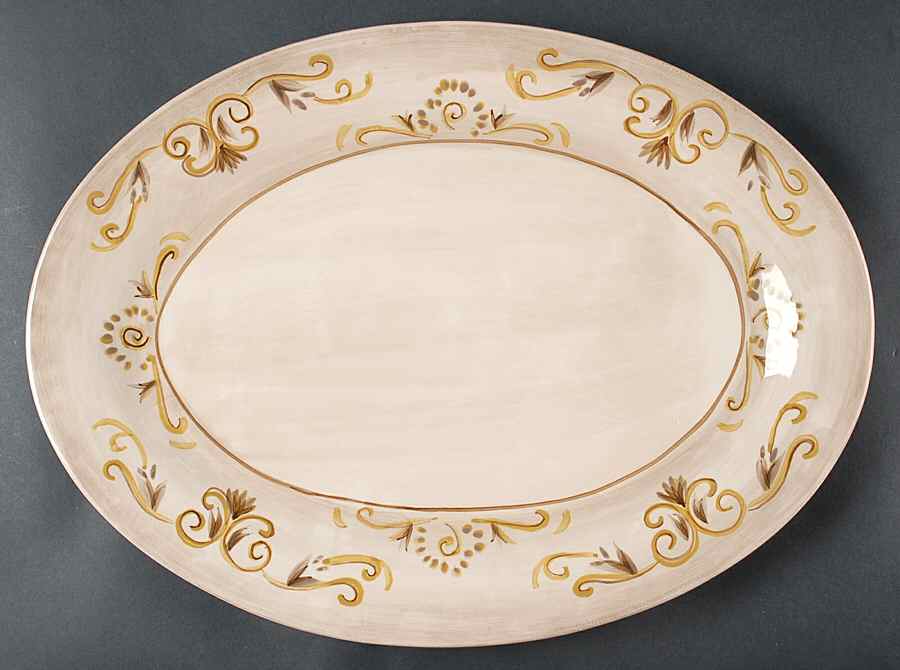 Belletto Ivory 17" Oval Serving Platter by JCPenney-1