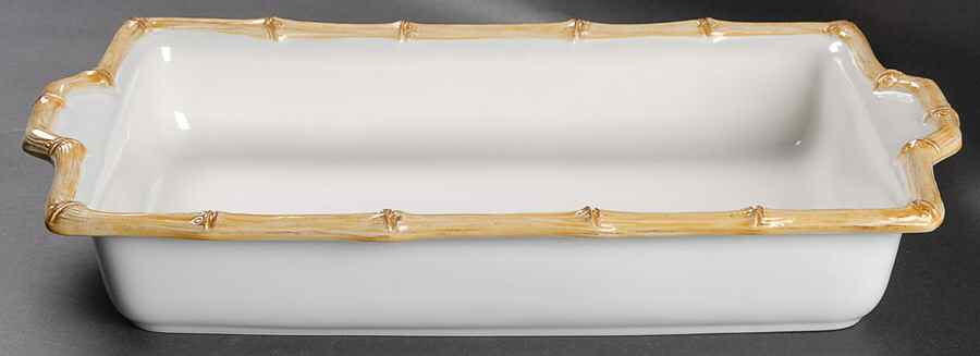 Classic Bamboo 15" Rectangular Baker by Juliska Ceramics-1
