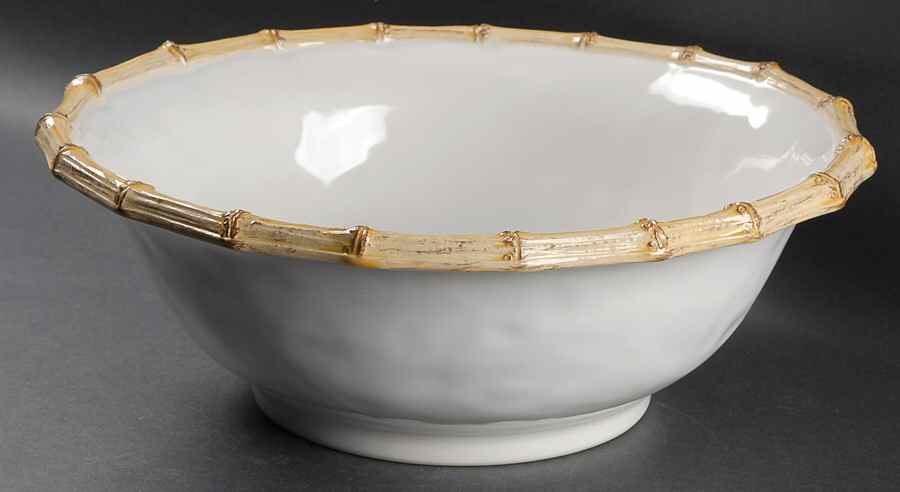 Classic Bamboo 14" Round Serving Bowl by Juliska Ceramics-1