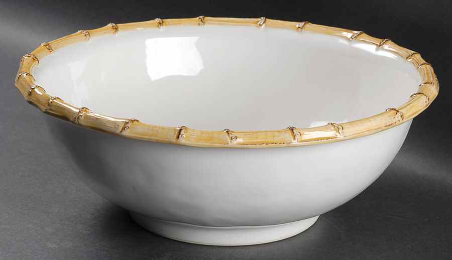 Classic Bamboo 11" Round Vegetable Bowl by Juliska Ceramics-1