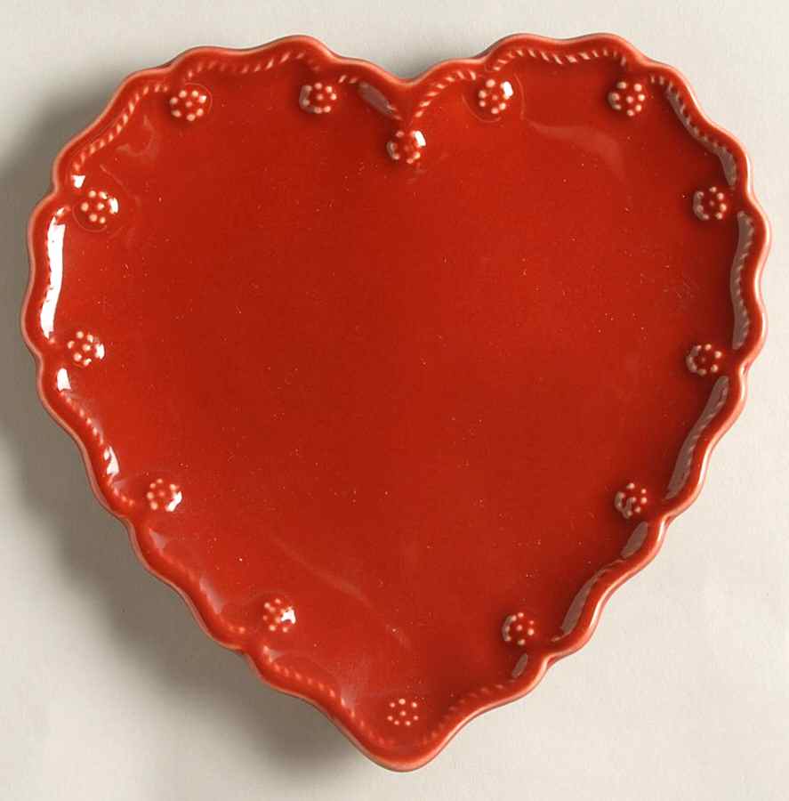 Jardins du Monde Ruby 6" Heart Plate by Juliska Ceramics-1