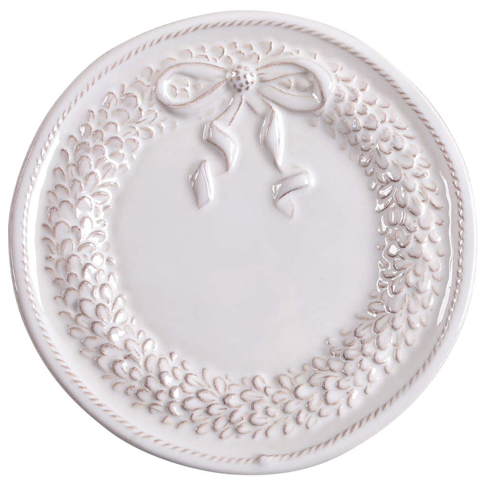 Boxwood and Bow Cocktail Plate by Juliska Ceramics-1
