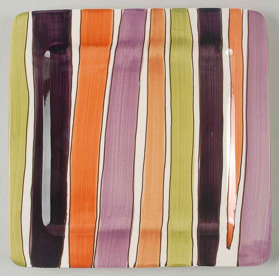 Metro Stripe Square Dinner Plate by JCPenney-1