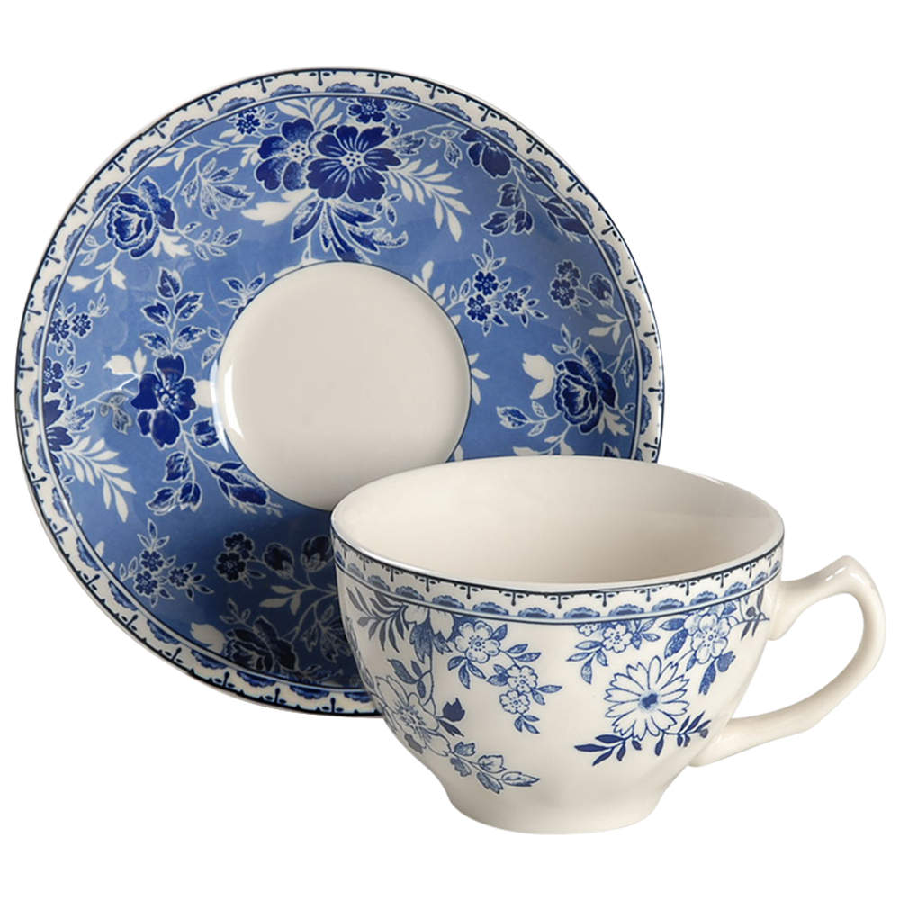 Devon Cottage Flat Cup & Saucer Set by Johnson Brothers-1