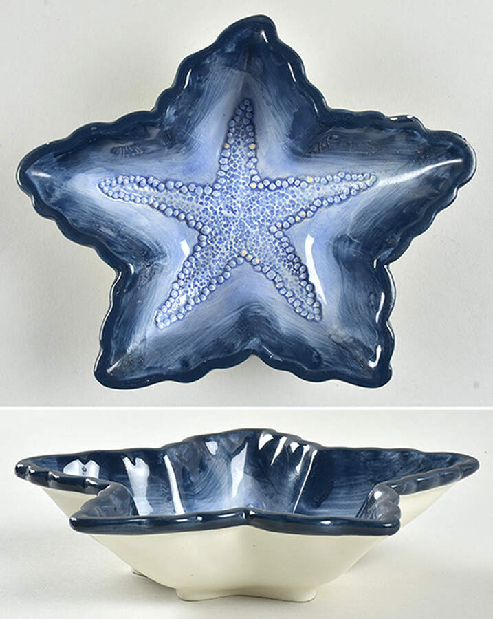 Embossed Seashell Collection 7" Figural Serving Bowl by J A Designs-1
