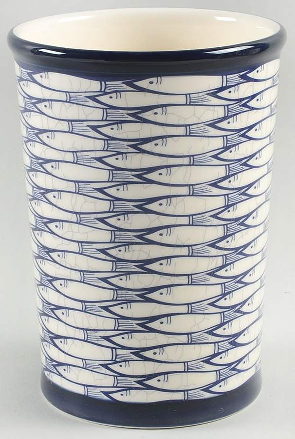 Sardine Run Utensil Holder by Jersey Pottery-1