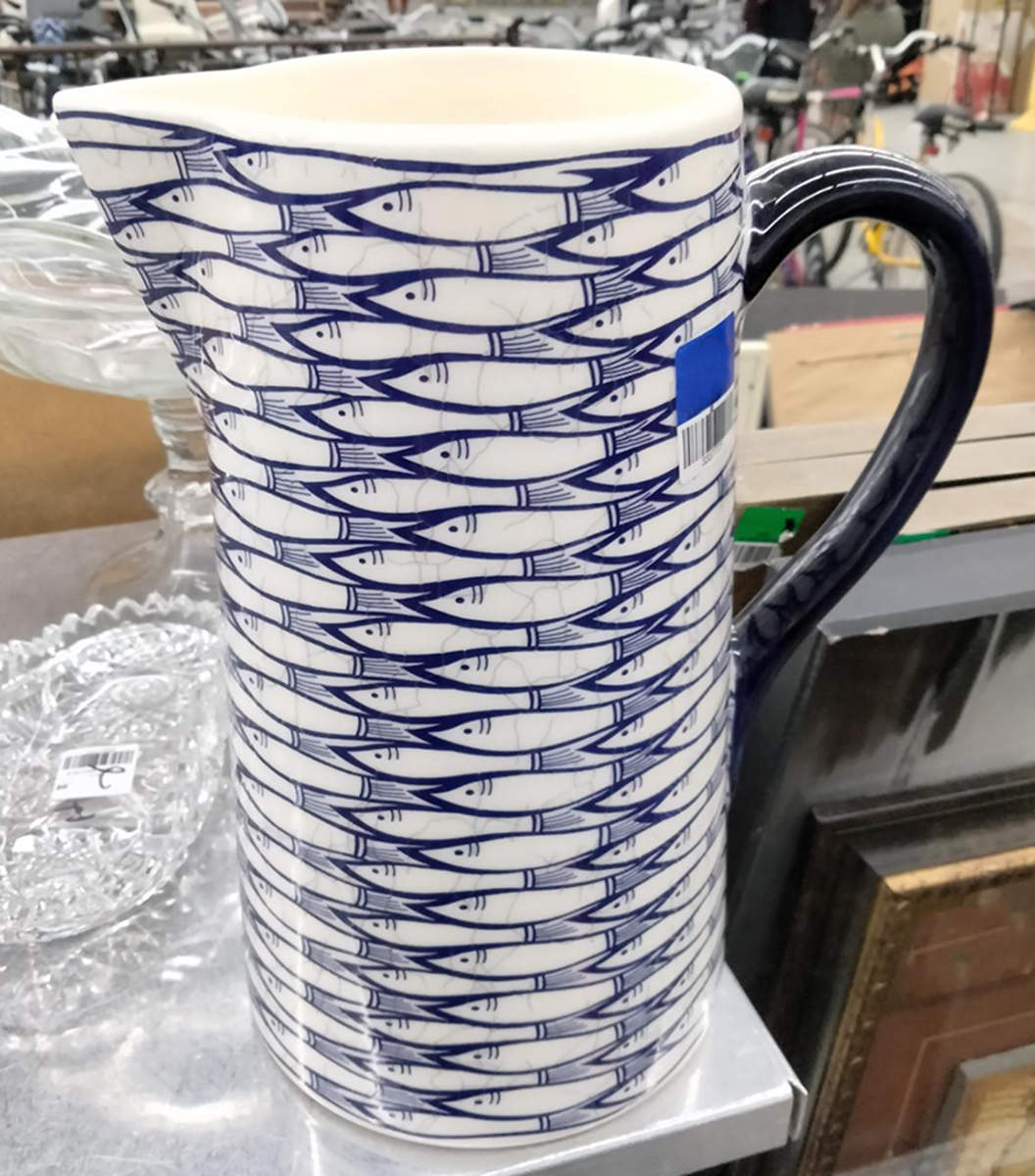 Sardine Run 32 Oz Pitcher by Jersey Pottery-1