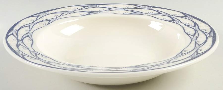 Sardine Run Large Rim Soup Bowl by Jersey Pottery-1