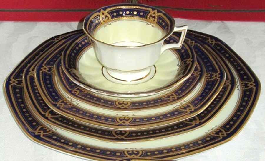 23794 Footed Cup & Saucer Set by George Jones & Sons-1