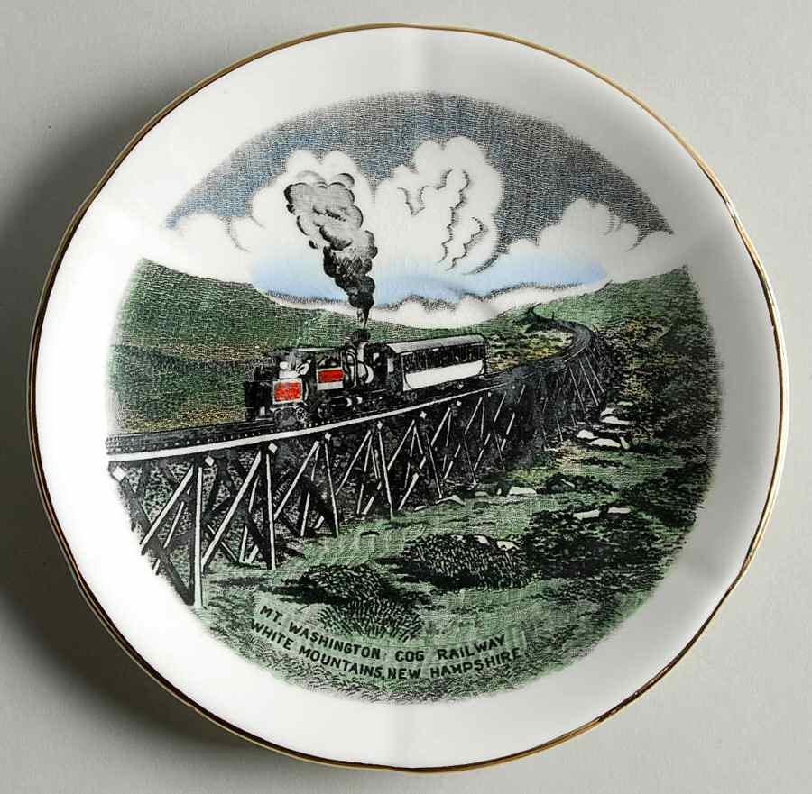 Mt Washington Cog Railway Saucer by Jonroth Studios-1
