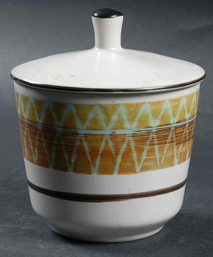 Aztec Sugar Bowl & Lid by Japan-1
