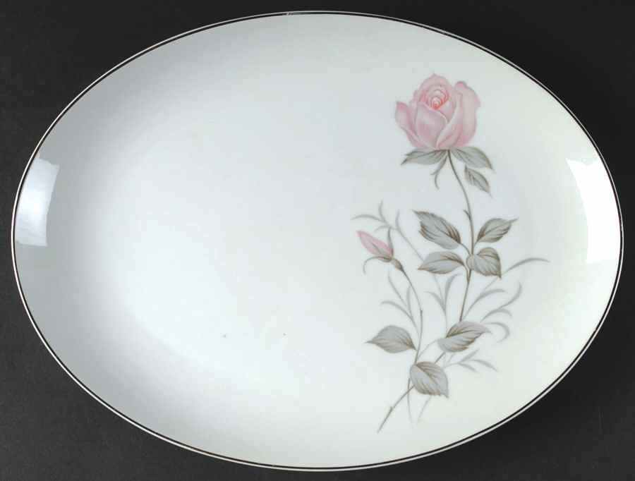 Cathy Rose 12" Oval Serving Platter by Royal Crest (Japan)-1
