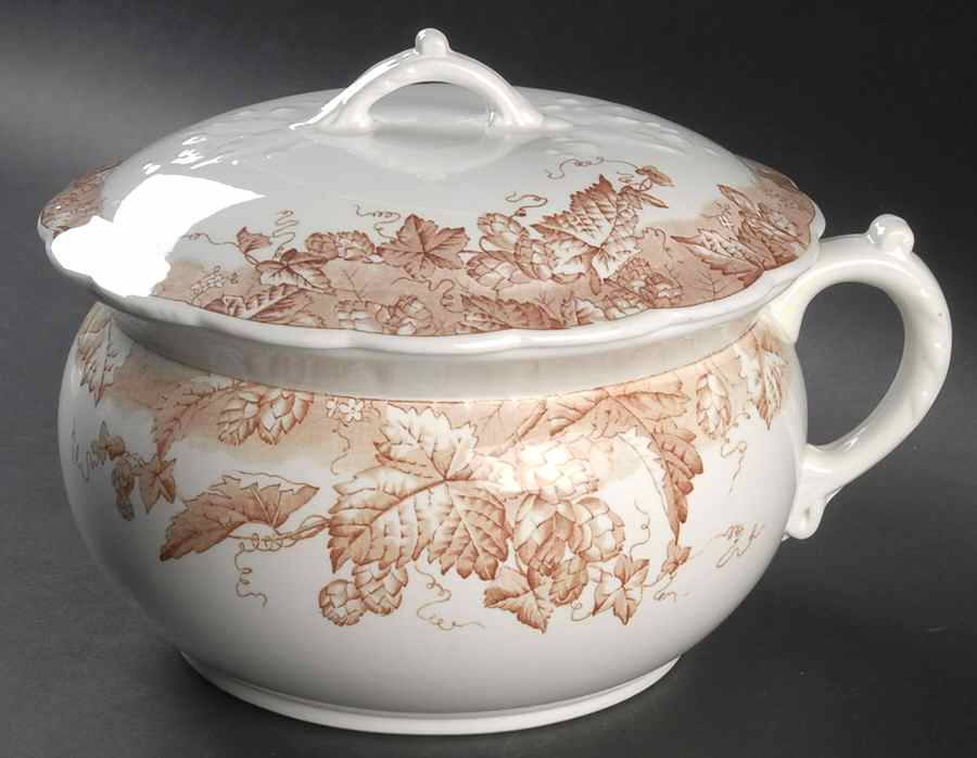 Hop Brown Chamber Pot & Lid by Johnson Brothers-1