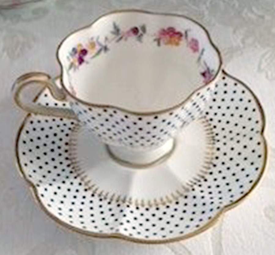 19056 Footed Cup & Saucer Set by George Jones & Sons-1