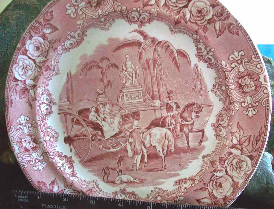 Spanish Festivities Red Dinner Plate by George Jones & Sons-1