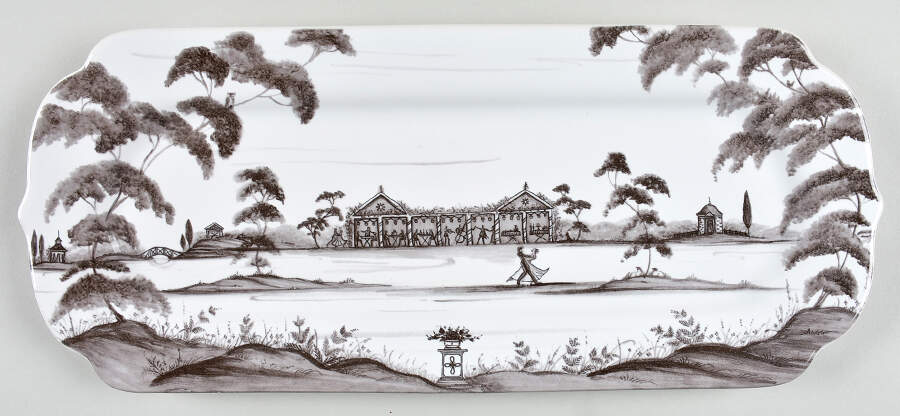 Country Estate - Flint 15" Rectangular Tray by Juliska Ceramics-1