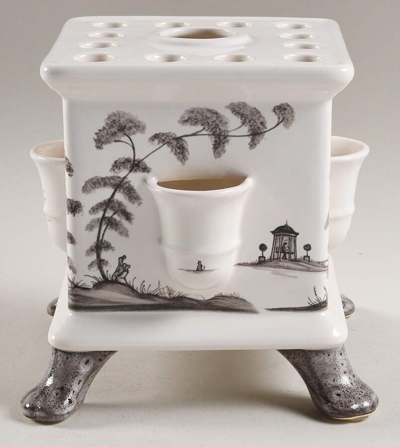Country Estate - Flint 6" Square Tulipiere Vase by Juliska Ceramics-1