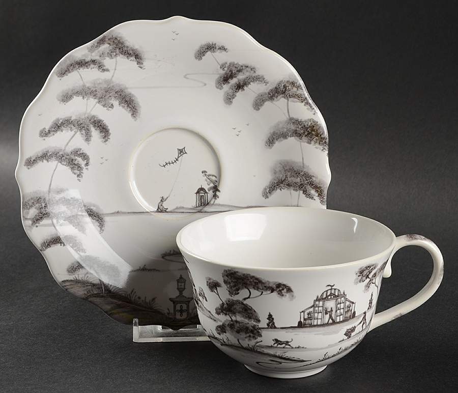 Country Estate - Flint Flat Cup & Saucer Set by Juliska Ceramics-1
