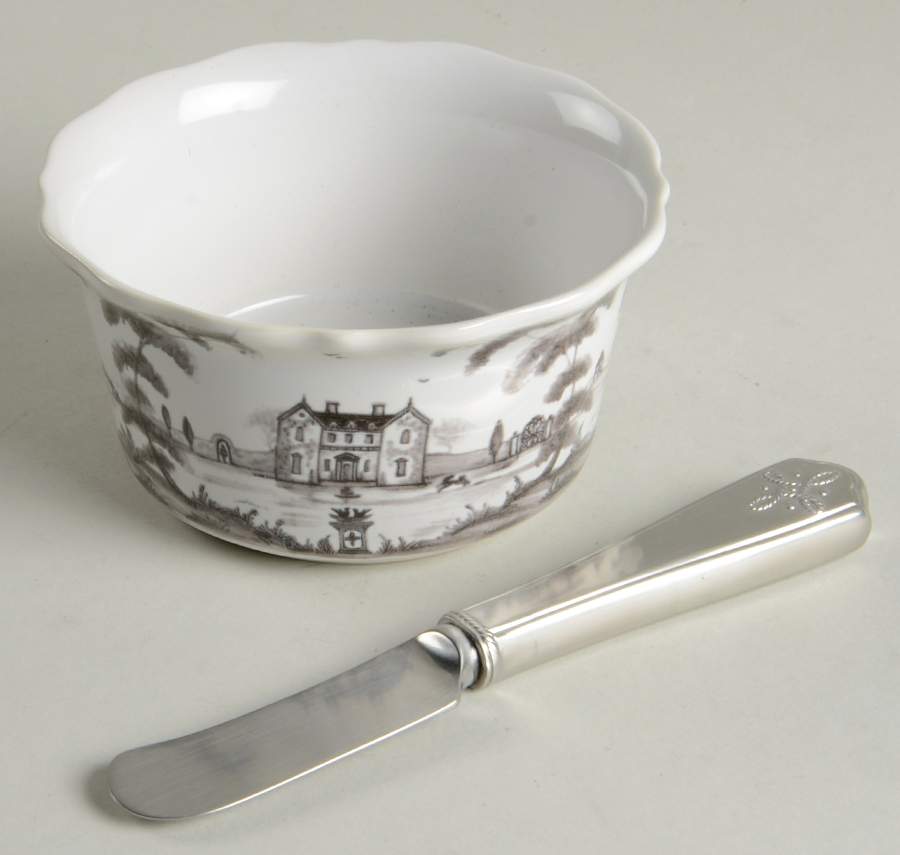 Country Estate - Flint Ramekin & Spreader Dip Set by Juliska Ceramics-1