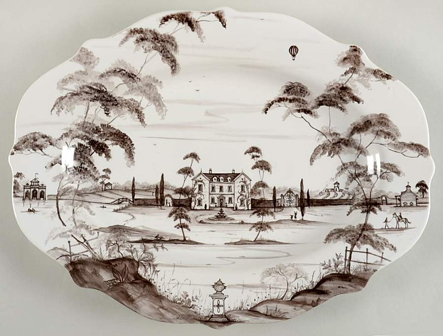 Country Estate - Flint 18" Oval Serving Platter by Juliska Ceramics-1