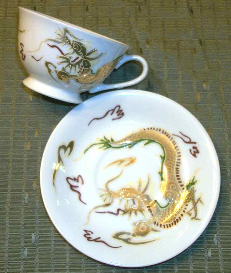 JAP1040 Footed Cup & Saucer Set by Japan-1