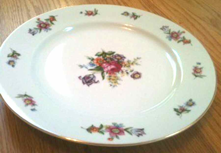Silver (Floral) Dinner Plate by Japan-1