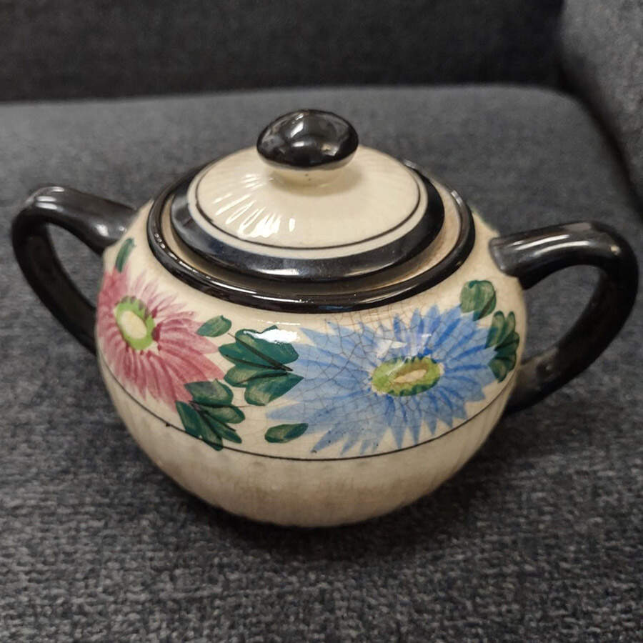Aster Sugar Bowl & Lid by Japan-1
