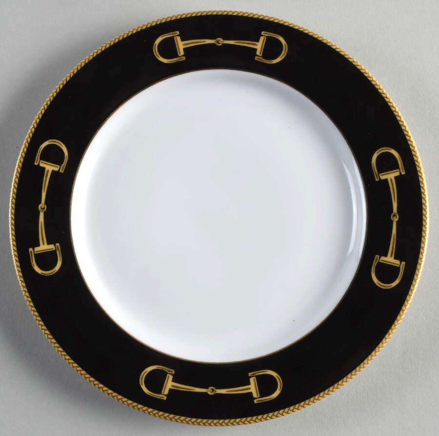 Black Cheval Salad Plate by Julie Wear Designs-1
