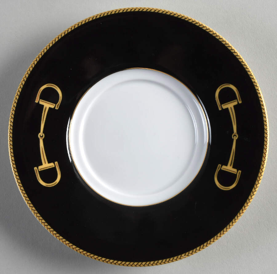Black Cheval Saucer by Julie Wear Designs-1