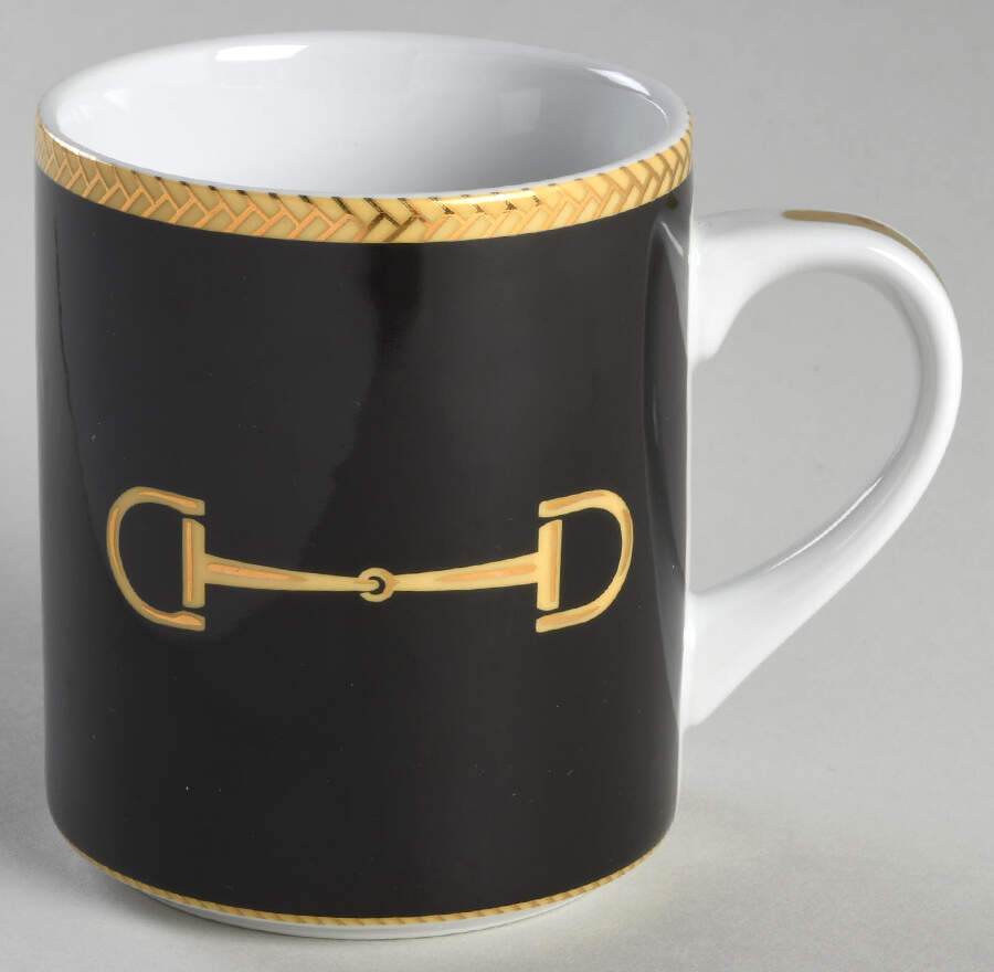 Black Cheval Mug by Julie Wear Designs-1
