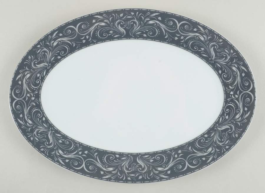 Montalira Gray 12" Oval Serving Platter by JCPenney-1
