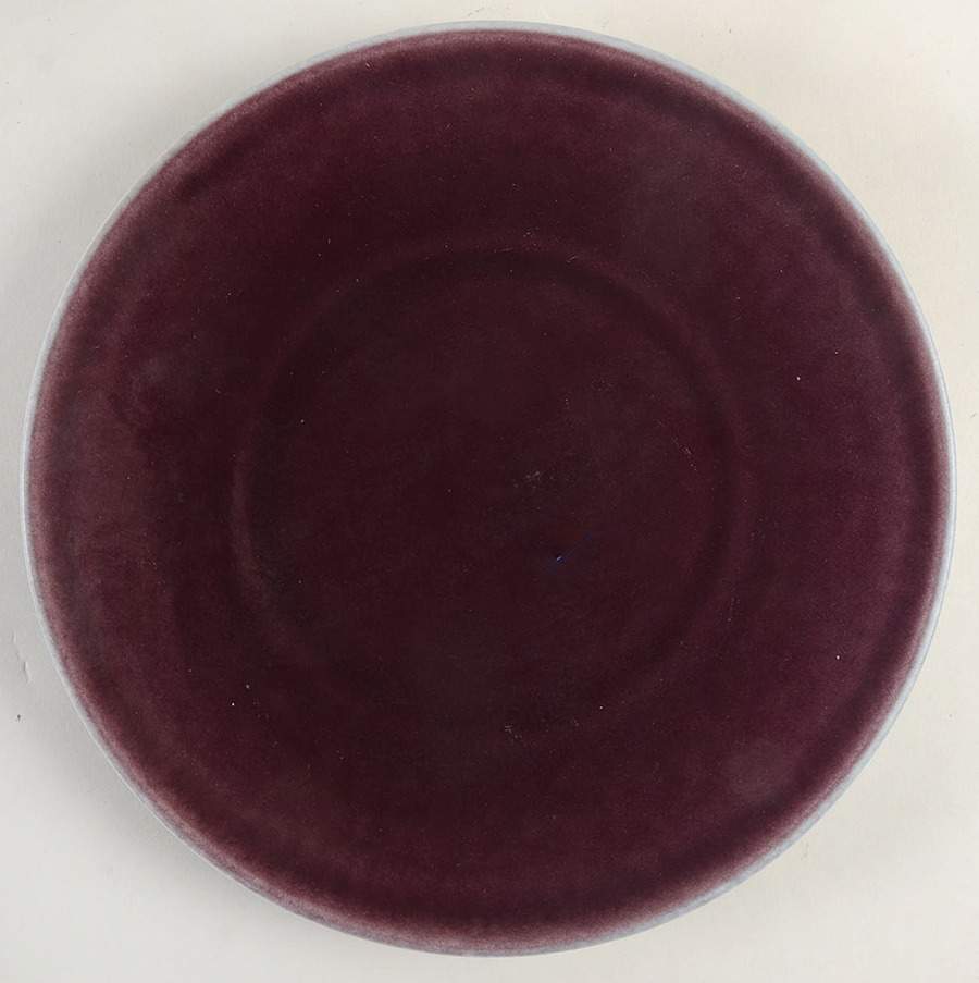 Tourron Eggplant and White Dinner Plate by Jars-France-1