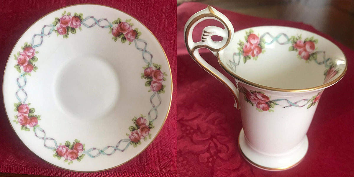17719 Chocolate Cup & Saucer Set by George Jones & Sons-1