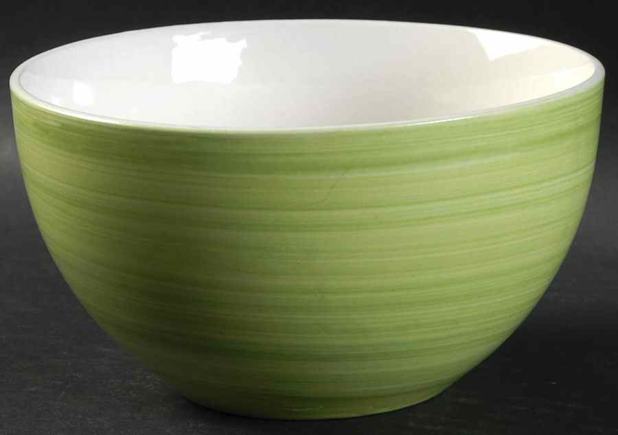 Color Strokes Green Soup/Cereal Bowl by JCPenney-1