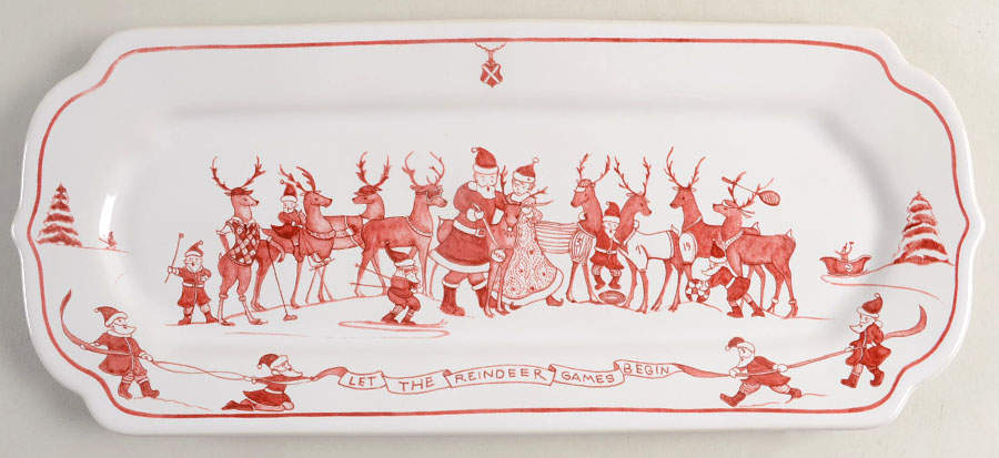 Country Estate Winter Holiday 15" Rectangular Tray by Juliska Ceramics-1