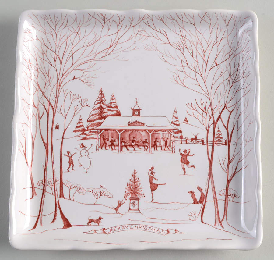 Country Estate Winter Holiday Candy or Sweets Tray by Juliska Ceramics-1