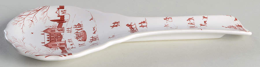 Country Estate Winter Holiday Spoon Rest/Holder (Holds 1 Spoon) by Juliska Ceramics-1