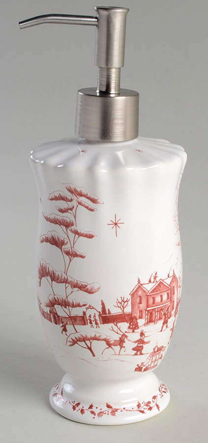 Country Estate Winter Holiday Lotion/Soap Dispenser by Juliska Ceramics-1