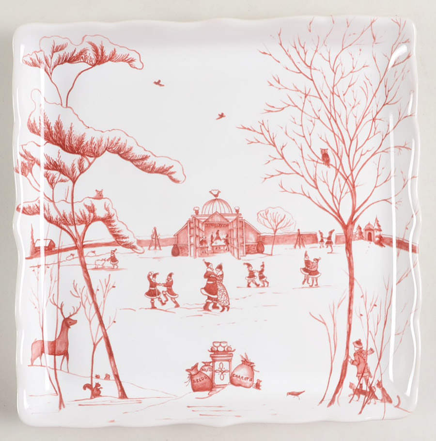 Country Estate Winter Holiday Candy Or Sweets Tray by Juliska Ceramics-1