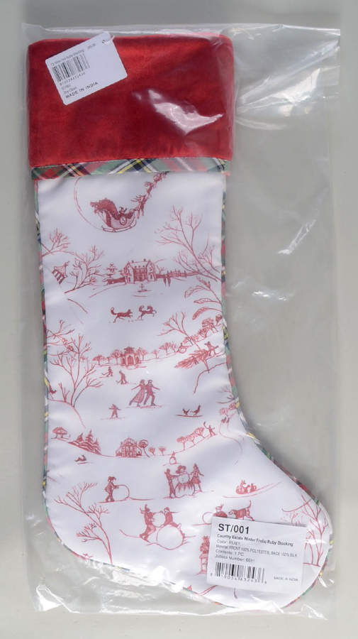 Country Estate Winter Holiday Cloth Stocking by Juliska Ceramics-1