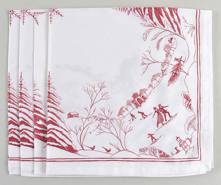 Country Estate Winter Holiday Cloth Napkin - Set of 4 by Juliska Ceramics-1