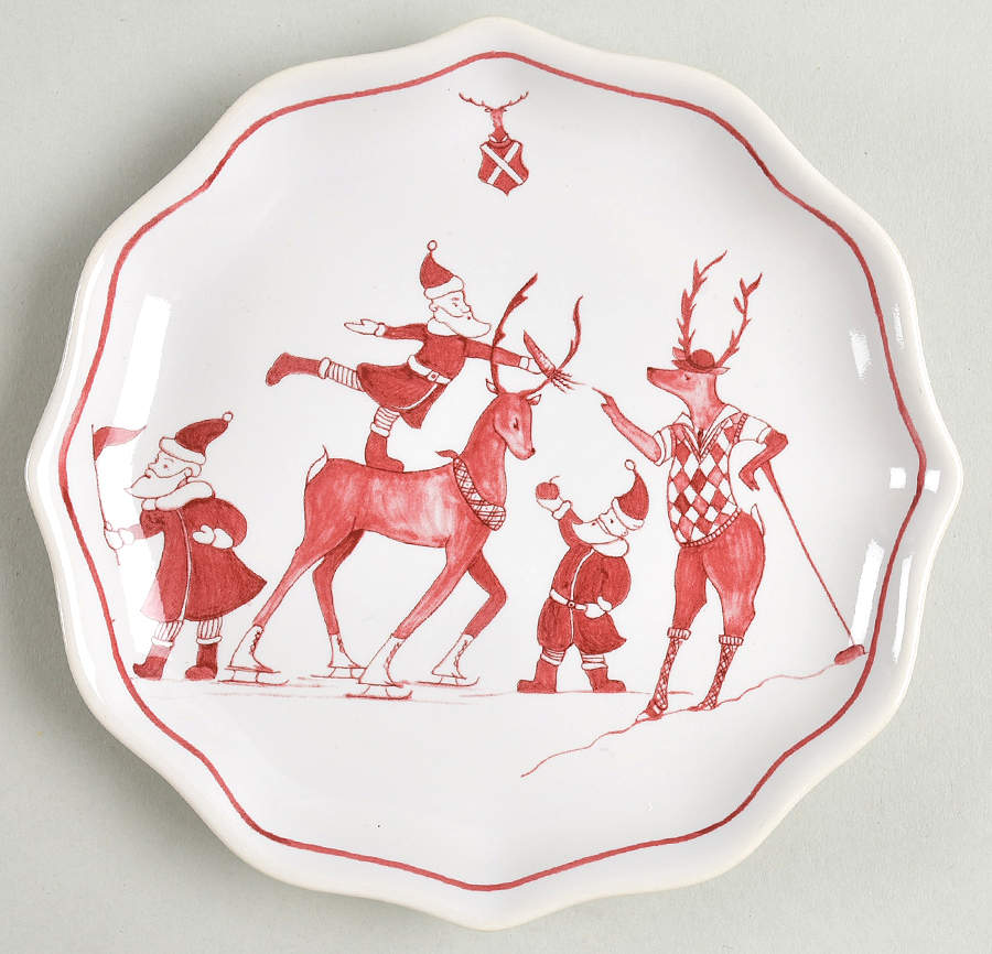 Country Estate Winter Holiday Tidbit Plate by Juliska Ceramics-1