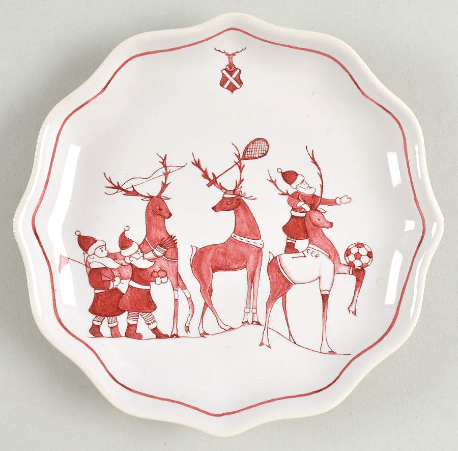 Country Estate Winter Holiday Tidbit Plate by Juliska Ceramics-1