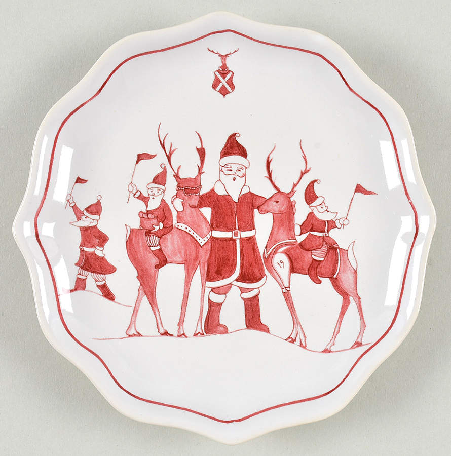 Country Estate Winter Holiday Tidbit Plate by Juliska Ceramics-1