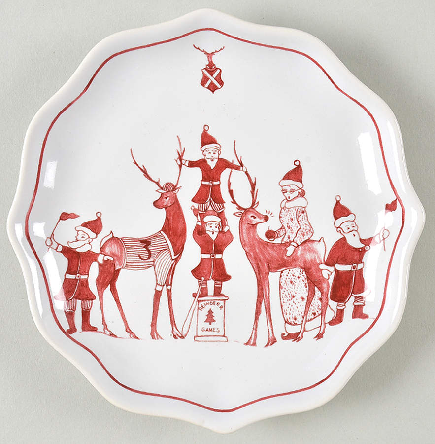 Country Estate Winter Holiday Tidbit Plate by Juliska Ceramics-1