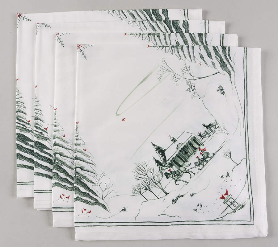 Country Estate Winter Holiday 22" Cloth Napkin - Set of 4 by Juliska Ceramics-1