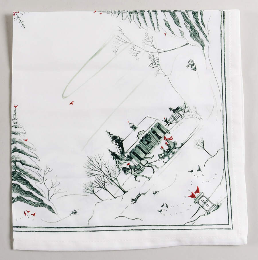 Country Estate Winter Holiday 22" Cloth Napkin by Juliska Ceramics-1