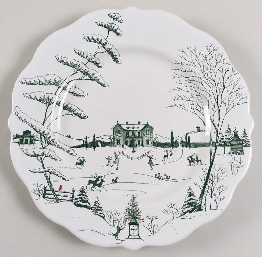Country Estate Winter Holiday Dinner Plate by Juliska Ceramics-1